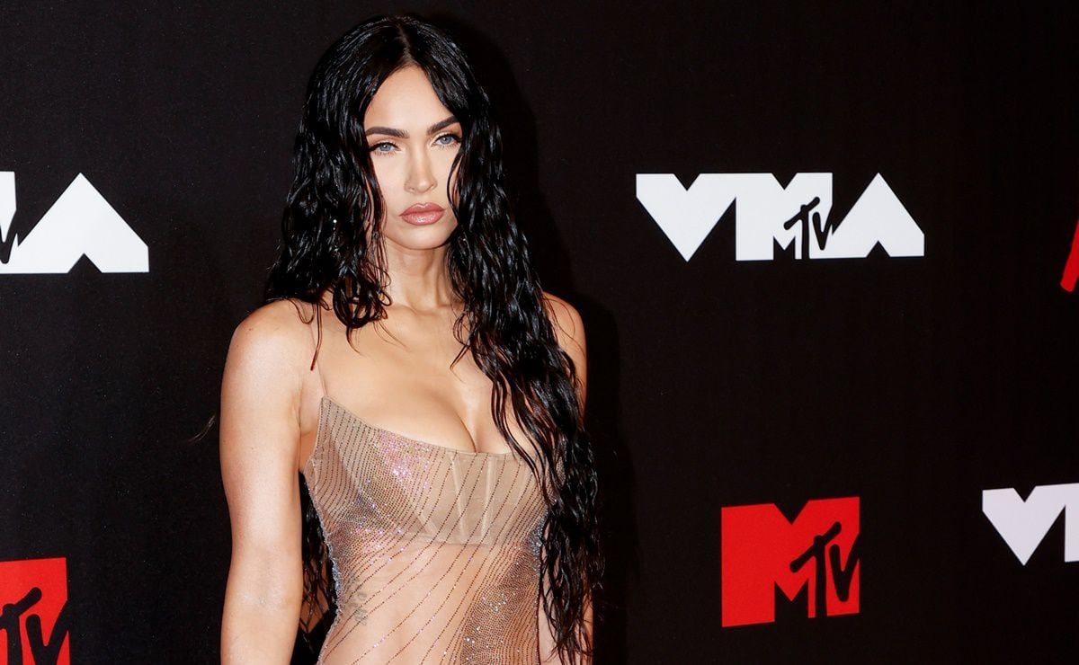 Megan Fox deja a la vista su lencería con falda transparente de impacto