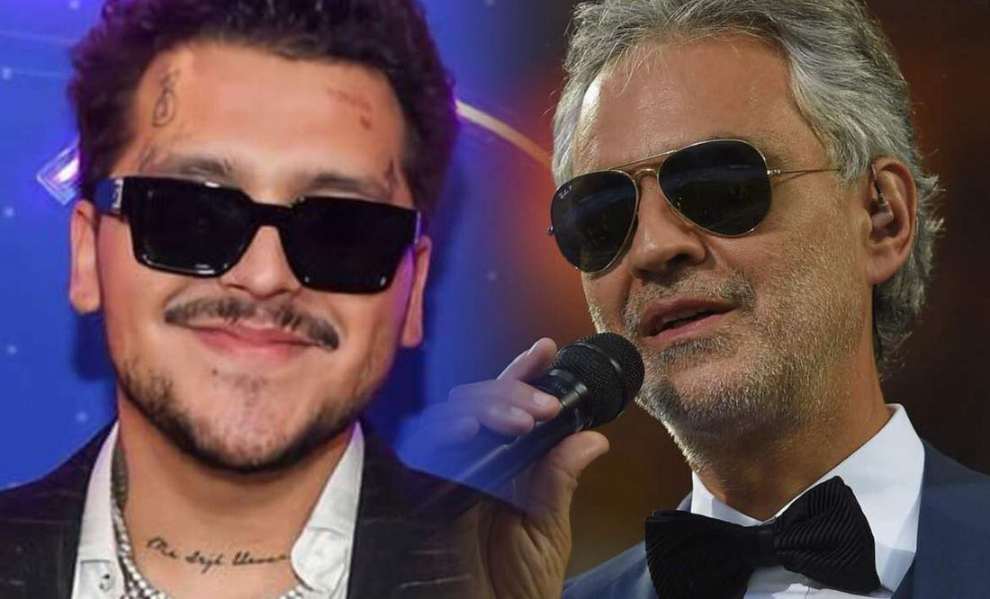 El único mexicano; Christian Nodal cantará con Andrea Bocelli en su 30 aniversario de carrera. Foto: EFE