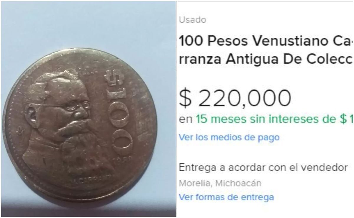 ¿cuál Es La Moneda De 100 Pesos De Venustiano Carranza Que Se Vende En 220000 Pesos Viveusaemk 8990