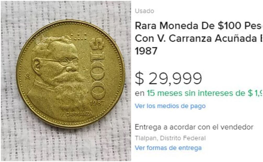 ¿cuál Es La Moneda De 100 Pesos De Venustiano Carranza Que Se Vende En 220000 Pesos Viveusaemk 8517