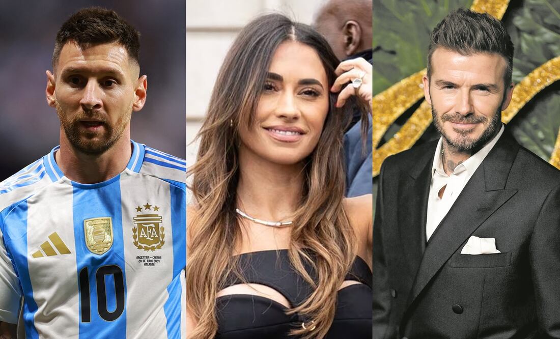 Antonella Roccuzzo, esposa de Messi, ¿enamorada de David Beckham? Foto: Hector Vivas/Daniel LEAL-OLIVAS/AFP